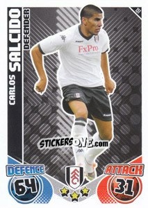 Sticker Carlos Salcido - English Premier League 2010-2011. Match Attax - Topps