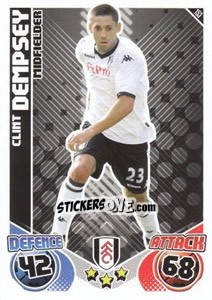 Sticker Clint Dempsey - English Premier League 2010-2011. Match Attax n. 153 - Topps