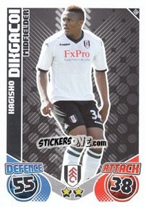Figurina Kagisho Dikgacoi - English Premier League 2010-2011. Match Attax n. 159 - Topps