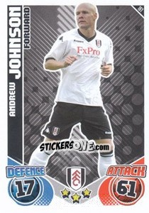 Cromo Andrew Johnson - English Premier League 2010-2011. Match Attax - Topps