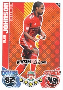 Sticker Glen Johnson - English Premier League 2010-2011. Match Attax n. 166 - Topps