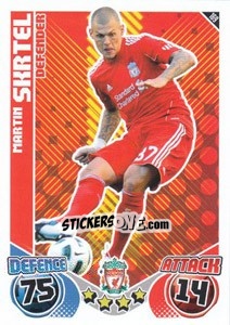 Sticker Martin Skrtel - English Premier League 2010-2011. Match Attax n. 169 - Topps