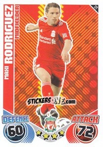Sticker Maxi Rodriguez - English Premier League 2010-2011. Match Attax n. 171 - Topps
