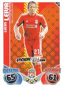 Sticker Lucas Leiva - English Premier League 2010-2011. Match Attax n. 173 - Topps