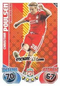 Sticker Chrstian Poulsen - English Premier League 2010-2011. Match Attax n. 174 - Topps
