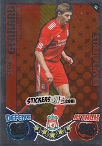 Sticker Steven Gerrard - English Premier League 2010-2011. Match Attax n. 175 - Topps