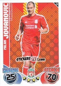 Sticker Milan Jovanovic - English Premier League 2010-2011. Match Attax - Topps