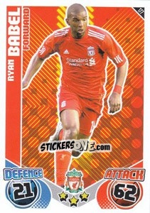 Sticker Ryan Babel - English Premier League 2010-2011. Match Attax n. 177 - Topps