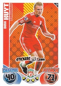 Sticker Dirk Kuyt - English Premier League 2010-2011. Match Attax n. 178 - Topps