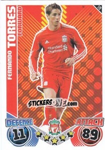 Cromo Fernando Torres - English Premier League 2010-2011. Match Attax - Topps