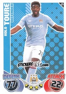Sticker Kolo Toure - English Premier League 2010-2011. Match Attax n. 182 - Topps