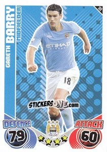 Sticker Gareth Barry - English Premier League 2010-2011. Match Attax n. 189 - Topps