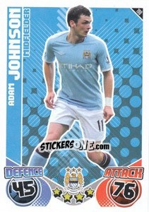 Sticker Adam Johnson - English Premier League 2010-2011. Match Attax - Topps