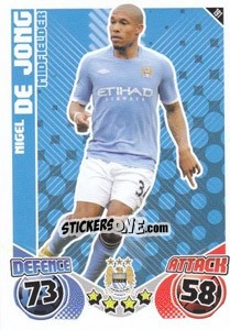 Sticker Nigel De Jong - English Premier League 2010-2011. Match Attax n. 191 - Topps