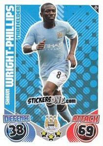 Sticker Shaun Wright-Phillips - English Premier League 2010-2011. Match Attax - Topps