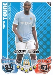 Sticker Yaya Toure - English Premier League 2010-2011. Match Attax - Topps