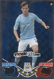 Sticker David Silva - English Premier League 2010-2011. Match Attax n. 195 - Topps