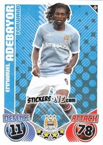 Sticker Emmanuel Adebayor - English Premier League 2010-2011. Match Attax - Topps