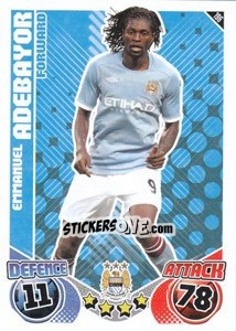 Sticker Emmanuel Adebayor - English Premier League 2010-2011. Match Attax n. 196 - Topps