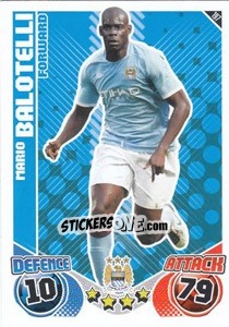 Sticker Mario Balotelli - English Premier League 2010-2011. Match Attax n. 197 - Topps