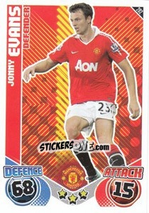Sticker Jonny Evans - English Premier League 2010-2011. Match Attax n. 202 - Topps