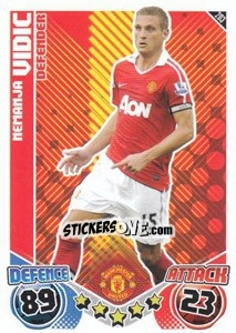 Sticker Nemanja Vidic - English Premier League 2010-2011. Match Attax - Topps