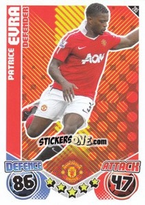 Sticker Patrice Evra - English Premier League 2010-2011. Match Attax - Topps