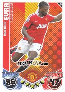 Sticker Patrice Evra - English Premier League 2010-2011. Match Attax n. 205 - Topps