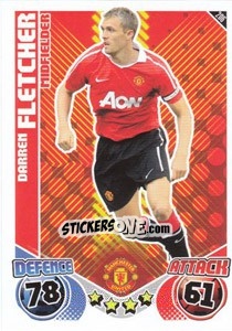 Sticker Darren Fletcher - English Premier League 2010-2011. Match Attax n. 206 - Topps