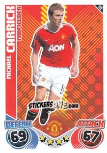 Sticker Michael Carrick - English Premier League 2010-2011. Match Attax n. 209 - Topps