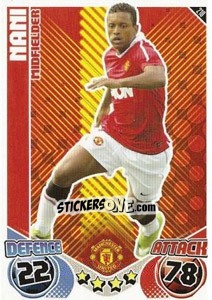 Sticker Nani - English Premier League 2010-2011. Match Attax n. 210 - Topps