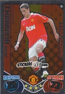 Sticker Javier Hernandez - English Premier League 2010-2011. Match Attax n. 213 - Topps