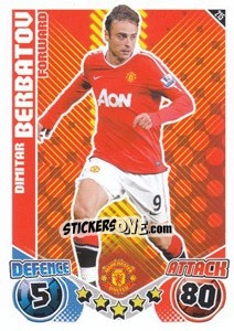 Sticker Dimitar Berbatov - English Premier League 2010-2011. Match Attax n. 215 - Topps