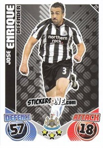 Sticker Jose Enrique - English Premier League 2010-2011. Match Attax - Topps