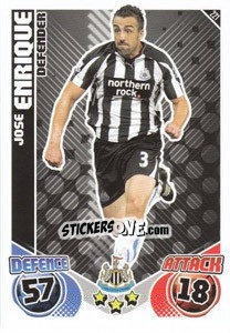 Sticker Jose Enrique - English Premier League 2010-2011. Match Attax n. 221 - Topps