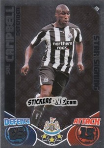 Sticker Sol Campbell - English Premier League 2010-2011. Match Attax n. 223 - Topps