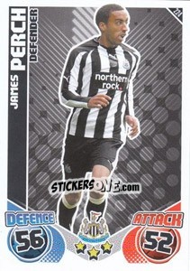 Cromo James Perch - English Premier League 2010-2011. Match Attax n. 224 - Topps
