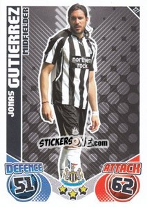Sticker Jonas Gutierrez - English Premier League 2010-2011. Match Attax n. 227 - Topps