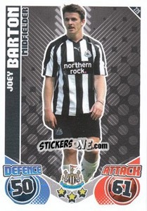 Sticker Joey Barton - English Premier League 2010-2011. Match Attax n. 229 - Topps