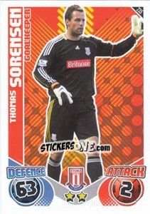 Cromo Thomas Sorensen - English Premier League 2010-2011. Match Attax - Topps