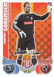 Sticker Thomas Sorensen - English Premier League 2010-2011. Match Attax n. 235 - Topps