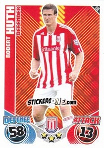 Sticker Robert Huth - English Premier League 2010-2011. Match Attax - Topps