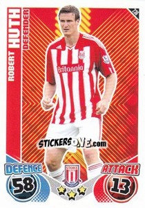 Sticker Robert Huth - English Premier League 2010-2011. Match Attax n. 236 - Topps