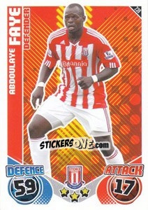 Sticker Abdoulaye Faye - English Premier League 2010-2011. Match Attax n. 239 - Topps