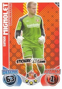 Sticker Simon Mignolet - English Premier League 2010-2011. Match Attax - Topps