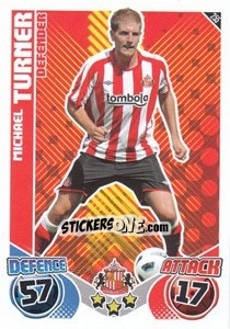Sticker Michael Turner - English Premier League 2010-2011. Match Attax n. 255 - Topps