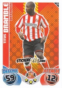 Sticker Titus Bramble - English Premier League 2010-2011. Match Attax n. 257 - Topps