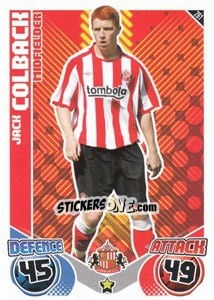 Figurina Jack Colback - English Premier League 2010-2011. Match Attax - Topps