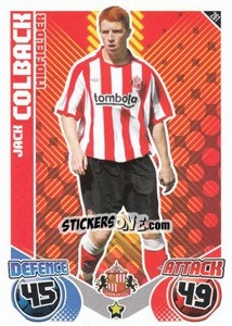 Sticker Jack Colback - English Premier League 2010-2011. Match Attax n. 261 - Topps