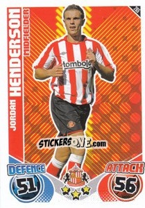 Sticker Jordan Henderson - English Premier League 2010-2011. Match Attax - Topps